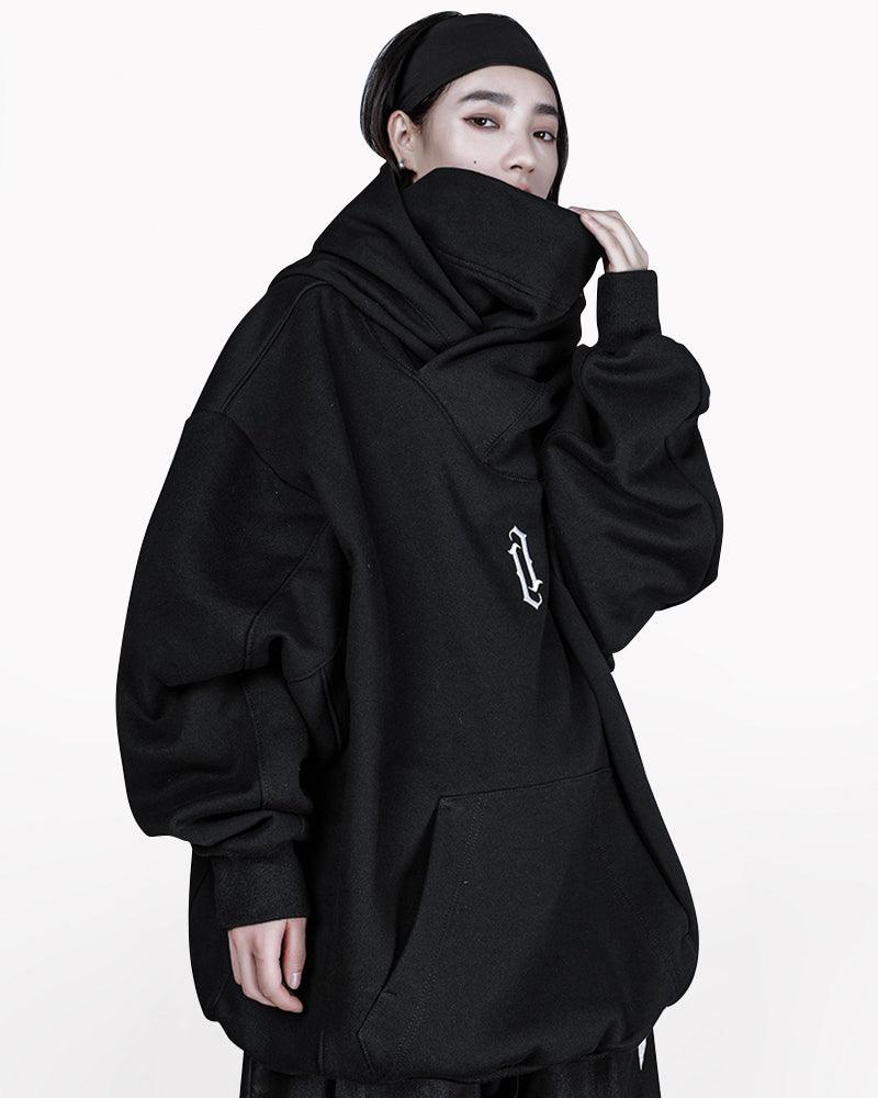Techwear Unisex Turtleneck Hoodie Scarf Mask – Comfortable and Stylish Urban Wear