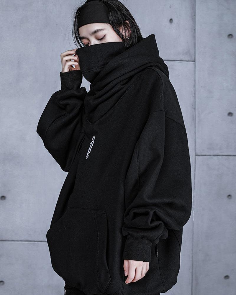 Techwear Unisex Turtleneck Hoodie Scarf Mask – Comfortable and Stylish Urban Wear