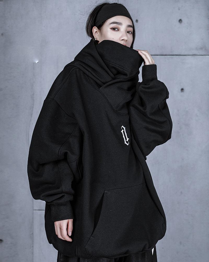 Techwear Unisex Turtleneck Hoodie Scarf Mask – Comfortable and Stylish Urban Wear